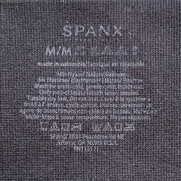 Spanx Cropped Leggings M Black High Waist Rise Stretch Shapewear Minimalist - Picture 8 of 8